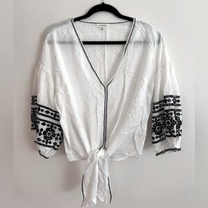 Max Studio Embroidered Top